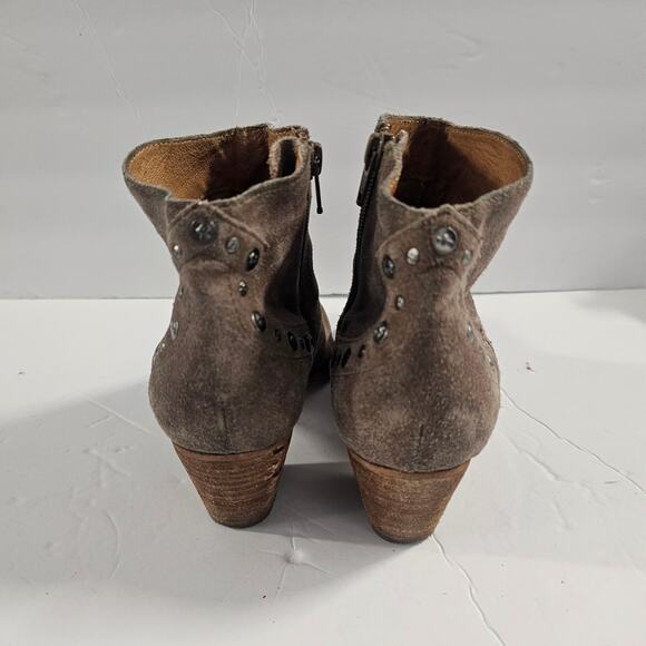 Corso Como Tan Suede Leather Western Style Ankle Boots Size 7 - Picture 6 of 10